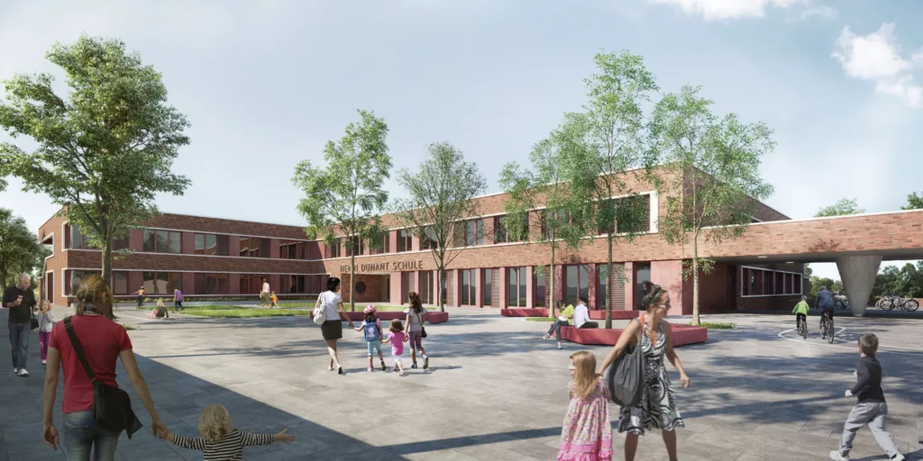 HDS Henri Dunant Schule Schulhof